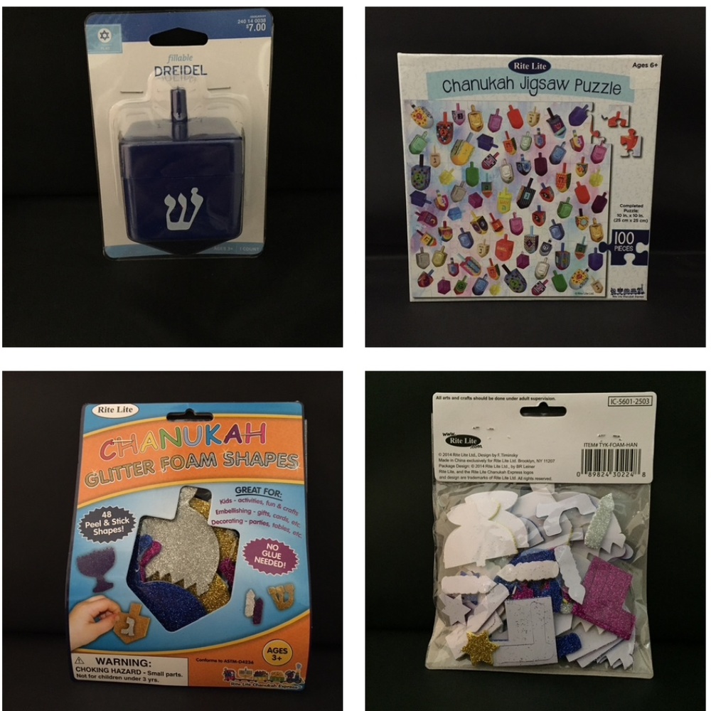 Hanukah Activity Fun & fillable Dreidel Box NIB